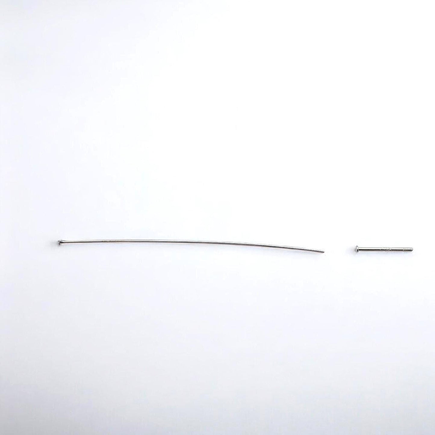 Earring Posts Silver - Sterling Head Pins Set - Flat Wire Findings, Smooth Ends, Durable Materials, DIY Jewelry Making