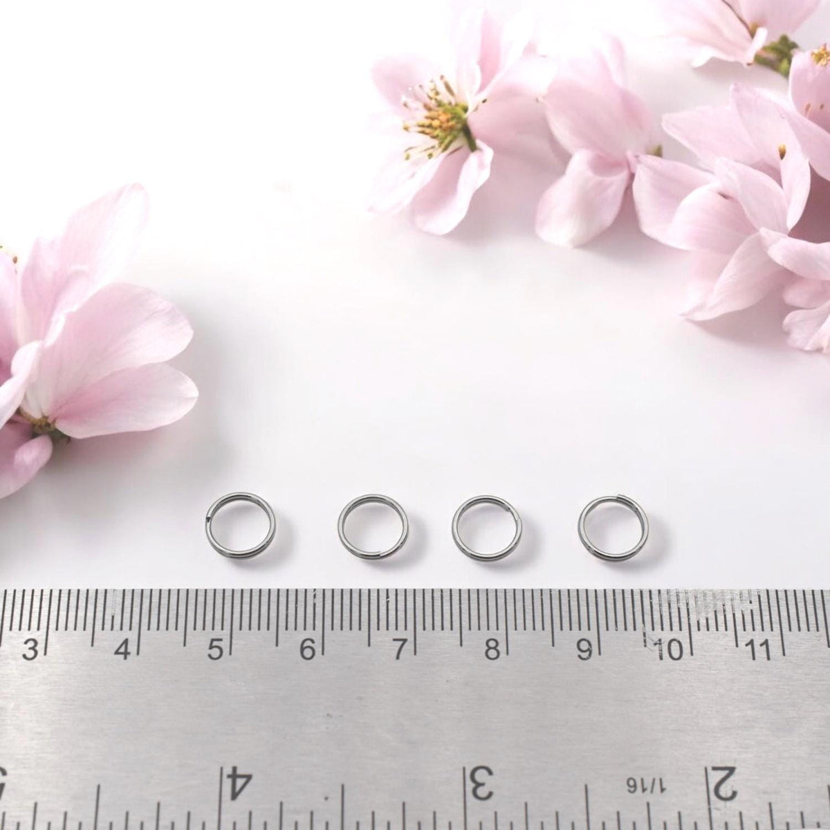 Stainless Steel Split Rings • Heavy Duty Jump Rings for Jewelry & Keychains • Tarnish Resistant, Nickel Free, Silver. 100...