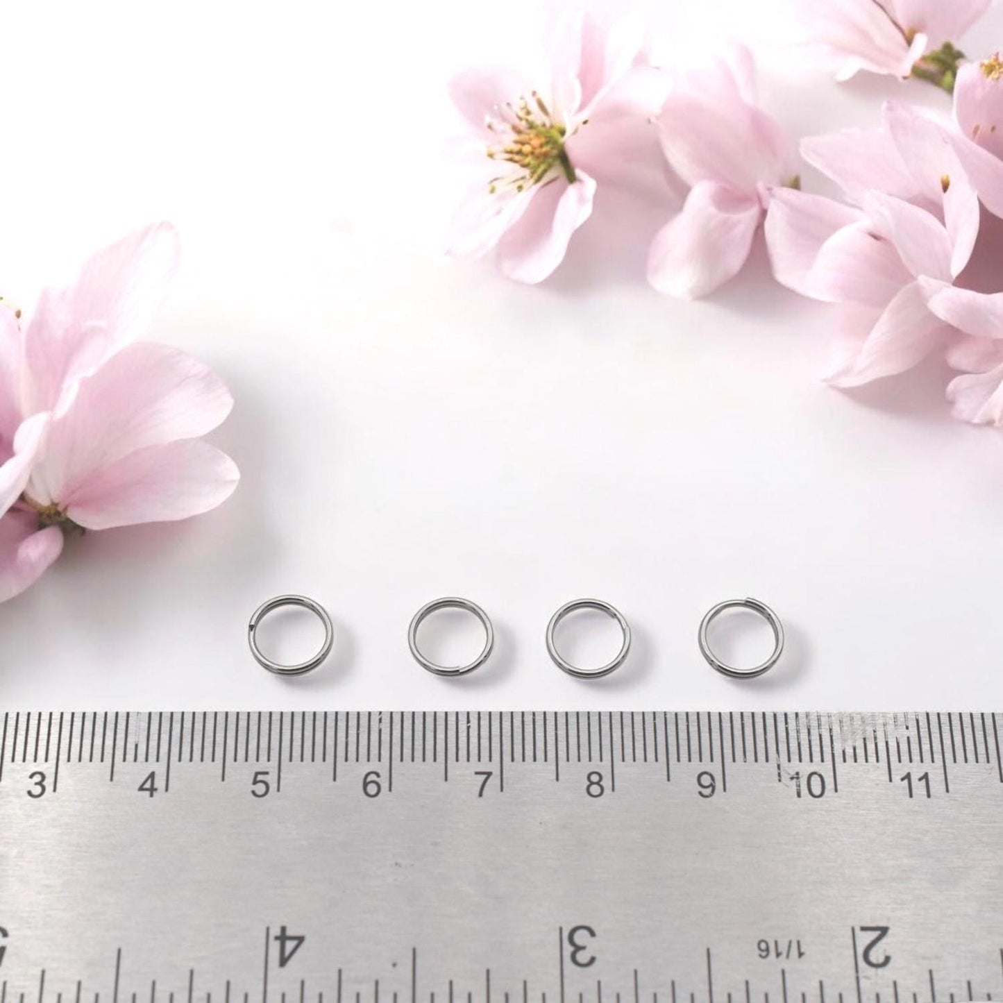 Heavy Duty Jump Rings: Stainless Steel Split Rings, Tarnish-Resistant Silver | Nickel-Free, Smooth Edge, 8mm Size