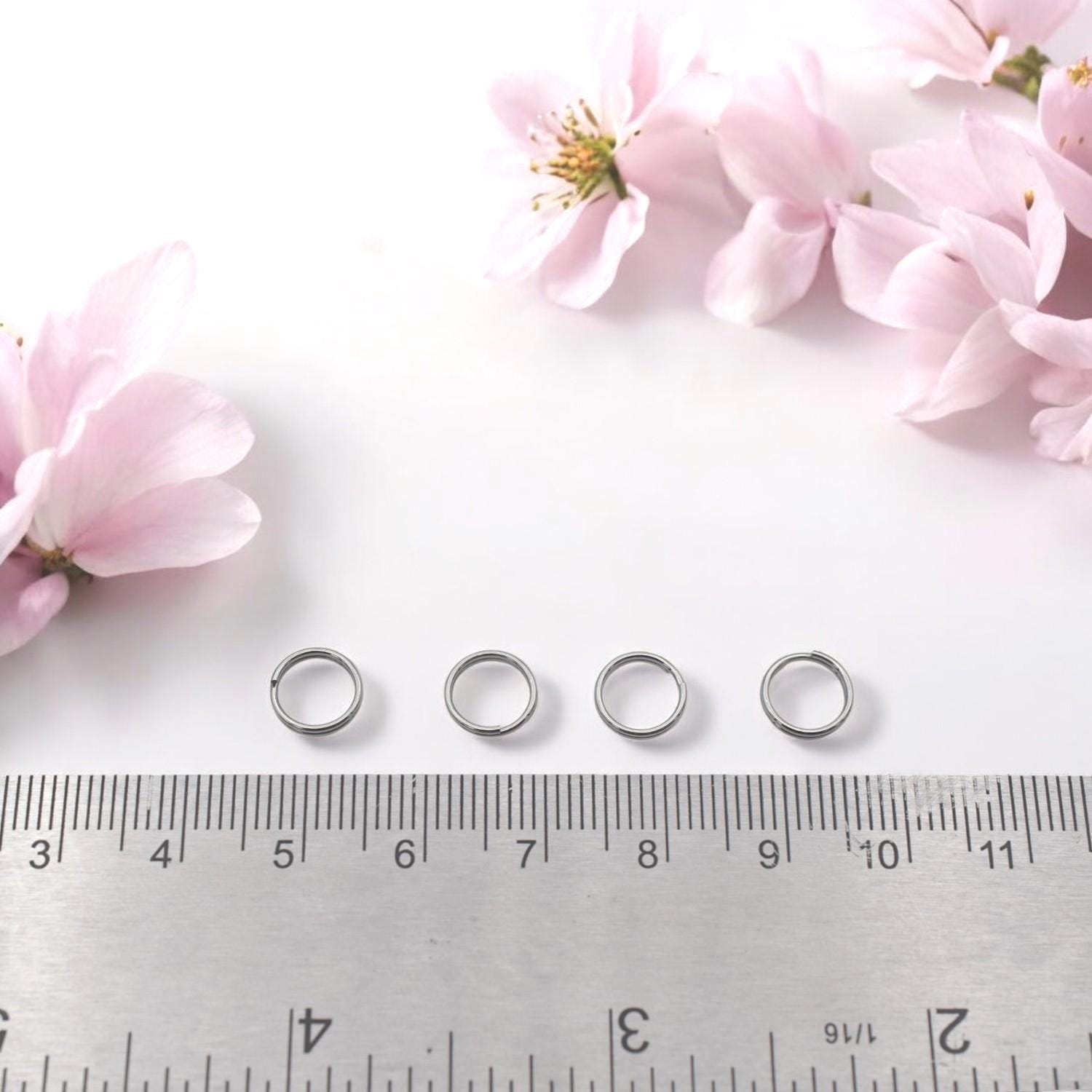 Heavy Duty Jump Rings: Stainless Steel Split Rings, Tarnish-Resistant Silver | Nickel-Free, Smooth Edge, 8mm Size