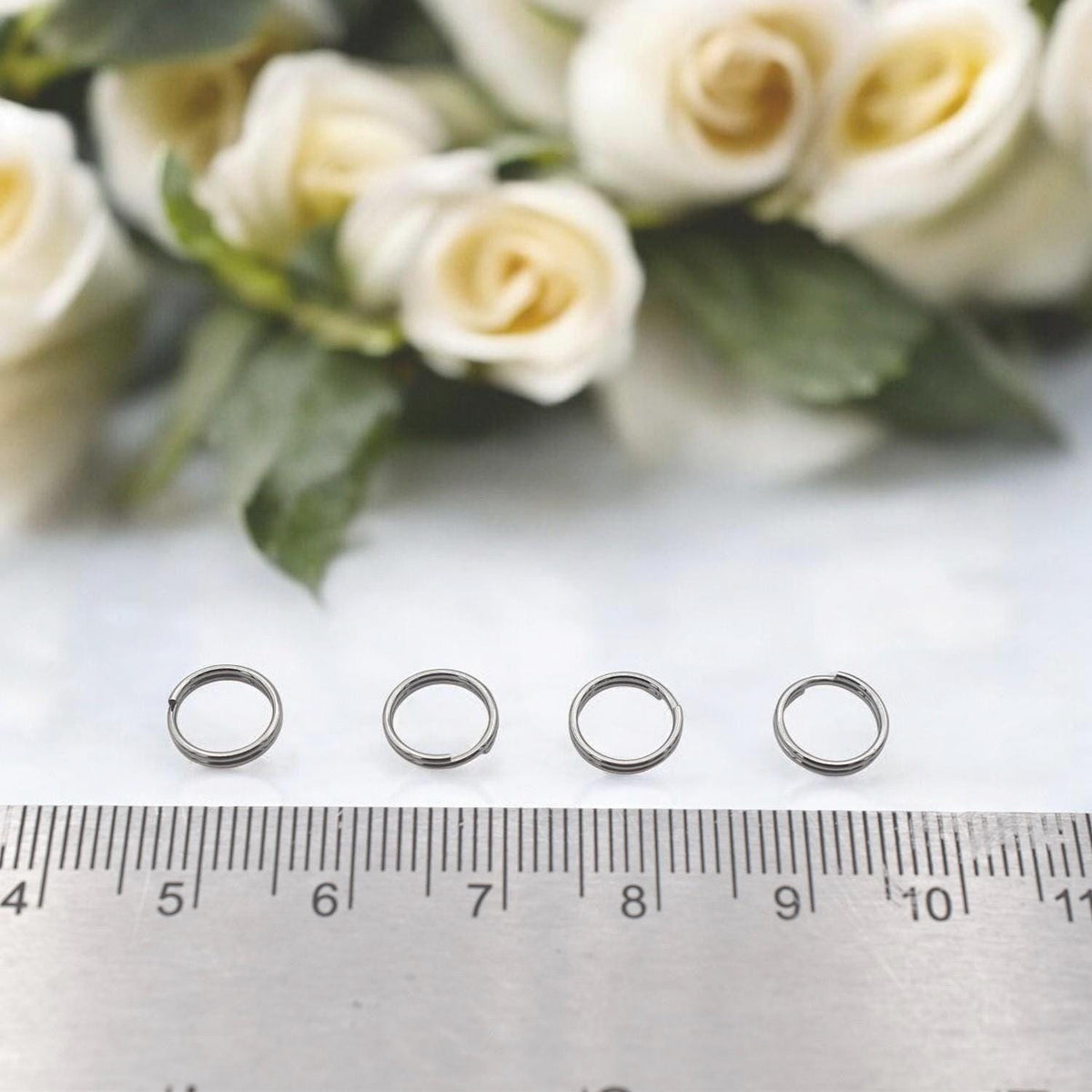 Stainless Steel Split Rings • Heavy Duty Jump Rings for Jewelry & Keychains • Tarnish Resistant, Nickel Free, Silver. 100...