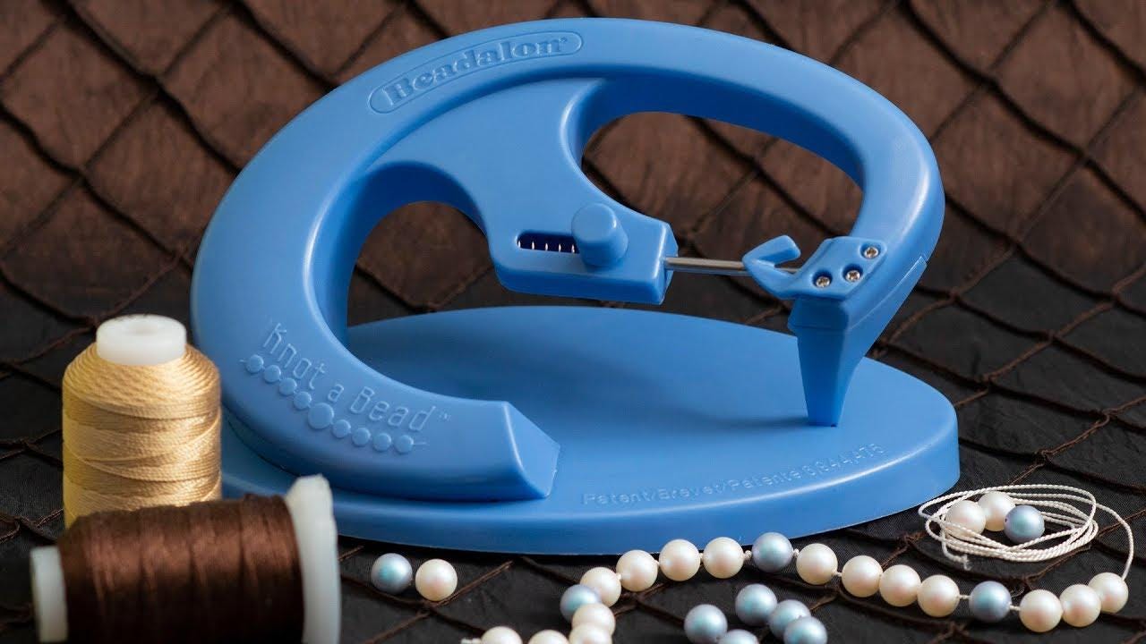Knot-A-Bead Jewelry Knotting Tool Make Professional Hand-Knotted Necklaces and Bracelets and Anklet Easily