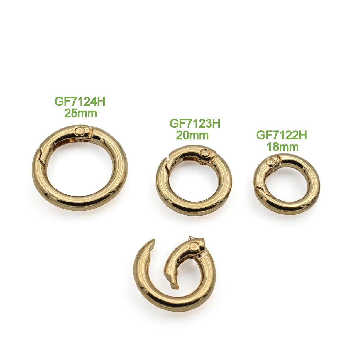 swivel round spring clasp 18K code