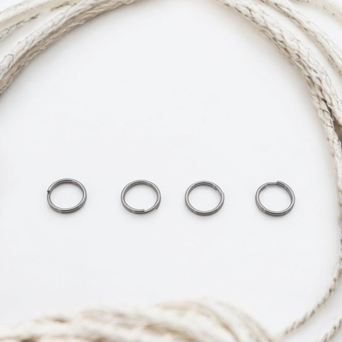 Stainless Steel Split Rings • Heavy Duty Jump Rings for Jewelry & Keychains • Tarnish Resistant, Nickel Free, Silver. 100...
