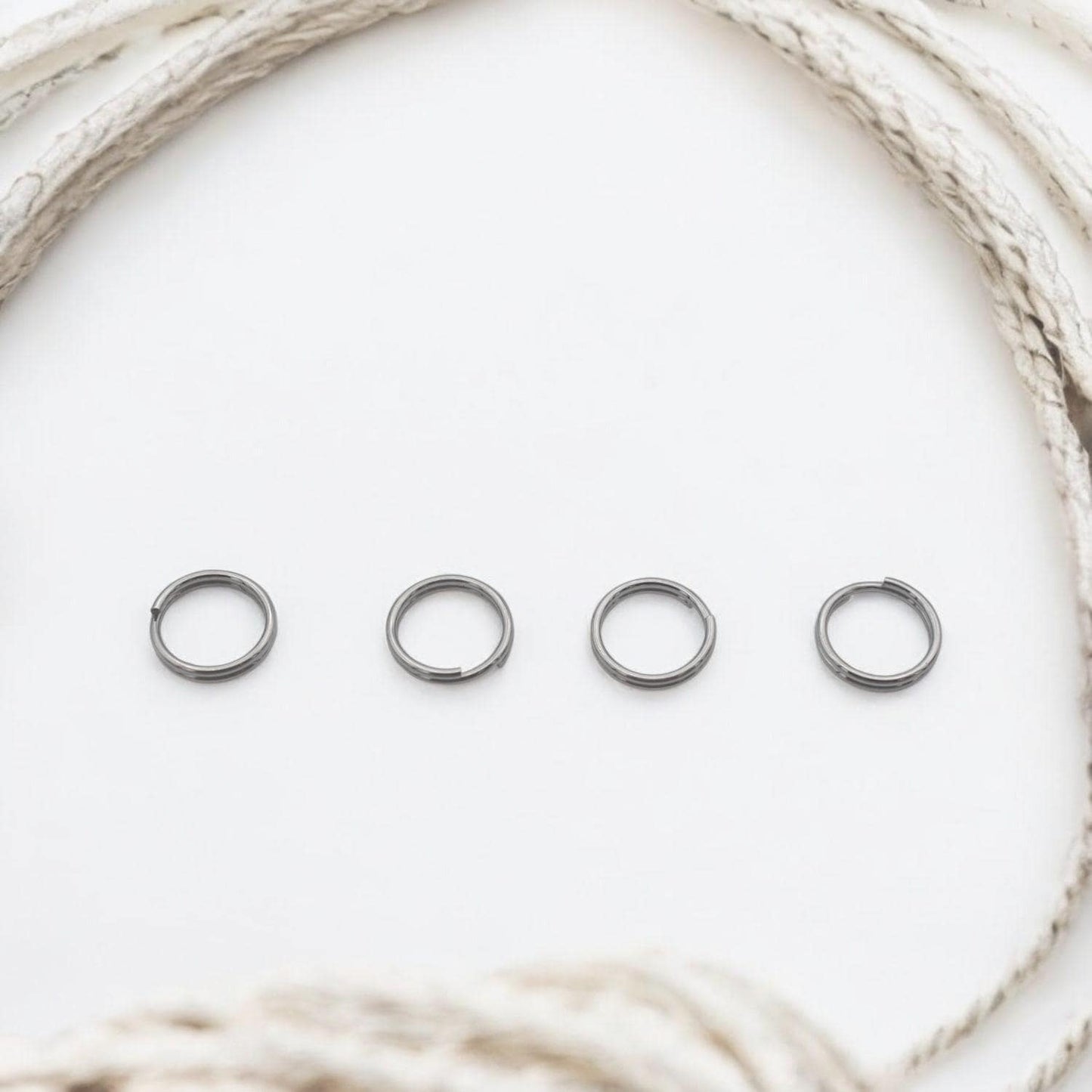Heavy Duty Jump Rings: Stainless Steel Split Rings, Tarnish-Resistant Silver | Nickel-Free, Smooth Edge, 8mm Size