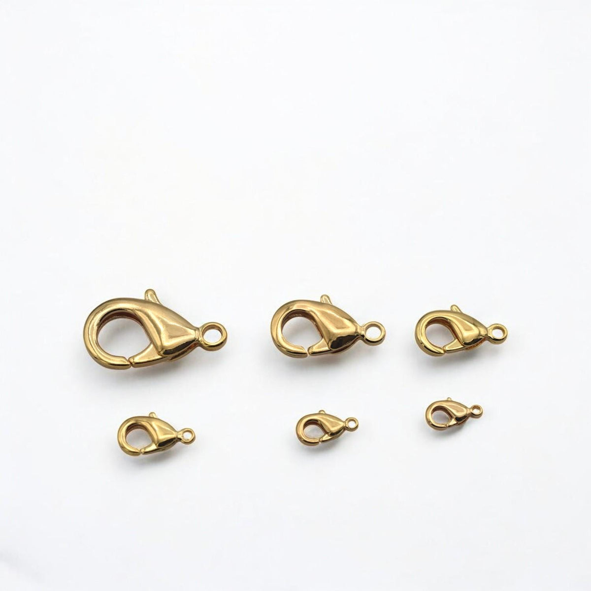 14K Gold Filled Alternative Lobster Clasp – Tarnish-Resistant Jewelry Findings, Multiple Sizes, Secure Necklace & Bracelet Closures