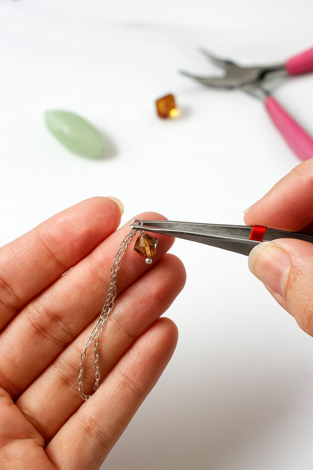 6 Inch Fine Point Tweezers for Jewelry Making & Beading | Precision Craft Tool jewelry making supplies - detail image 3