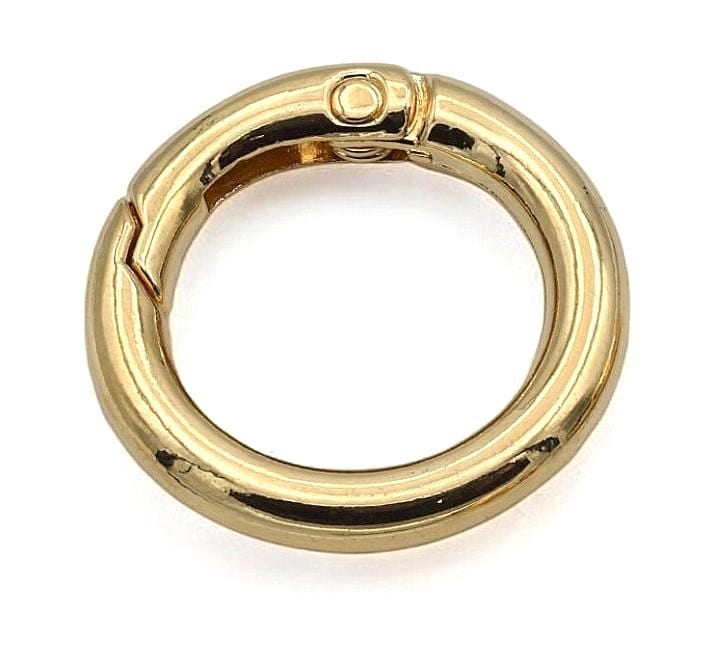 Gold-tone swivel spring clasp with secure snap mechanism for jewelry making
