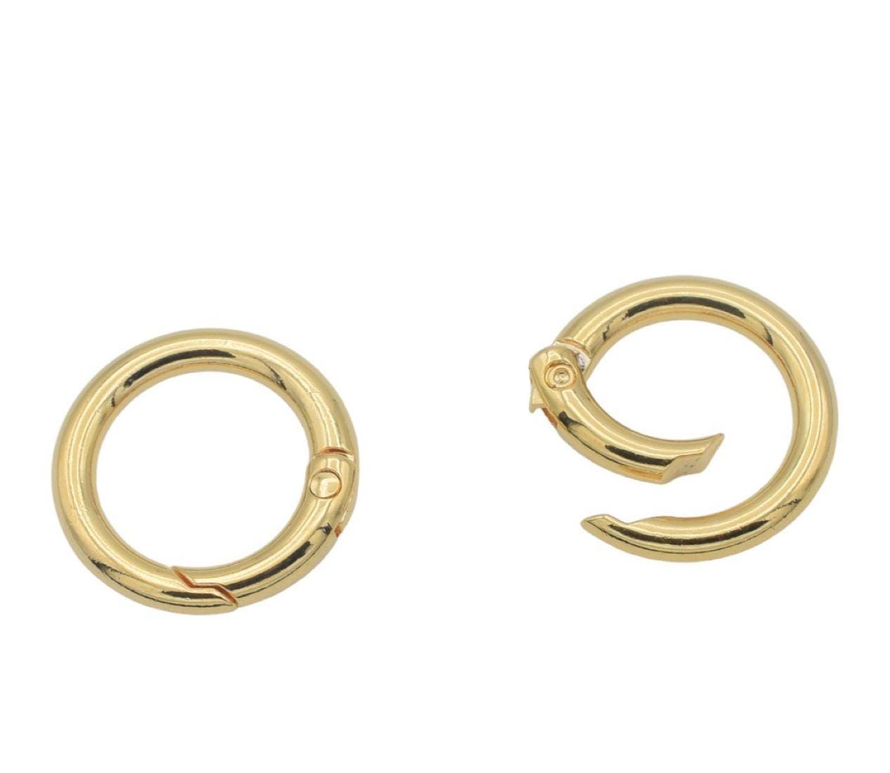 Close-up of 14K EP gold-style round clasp with spring-loaded gate