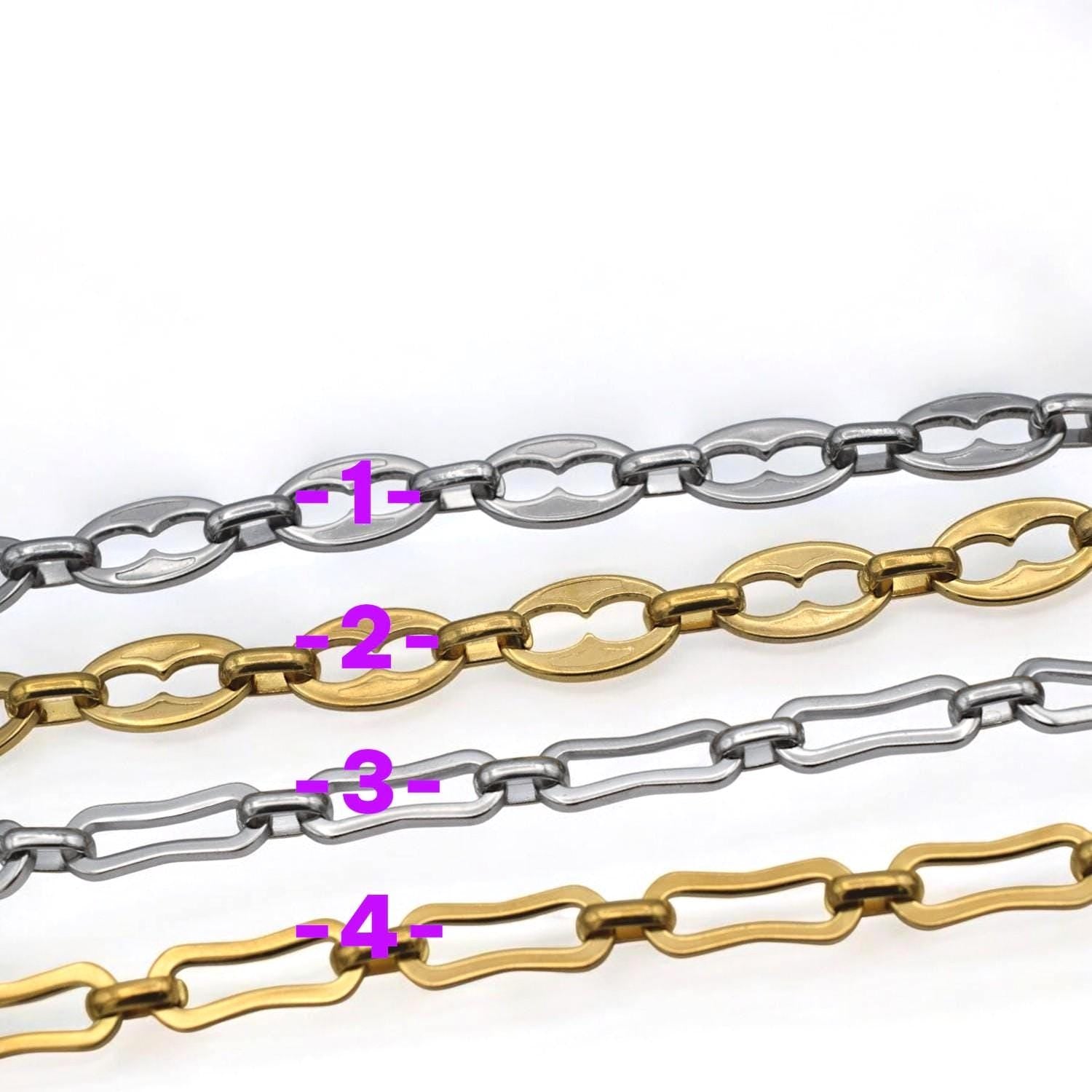 Modern designer-style chain in bulk for small business jewelry makers