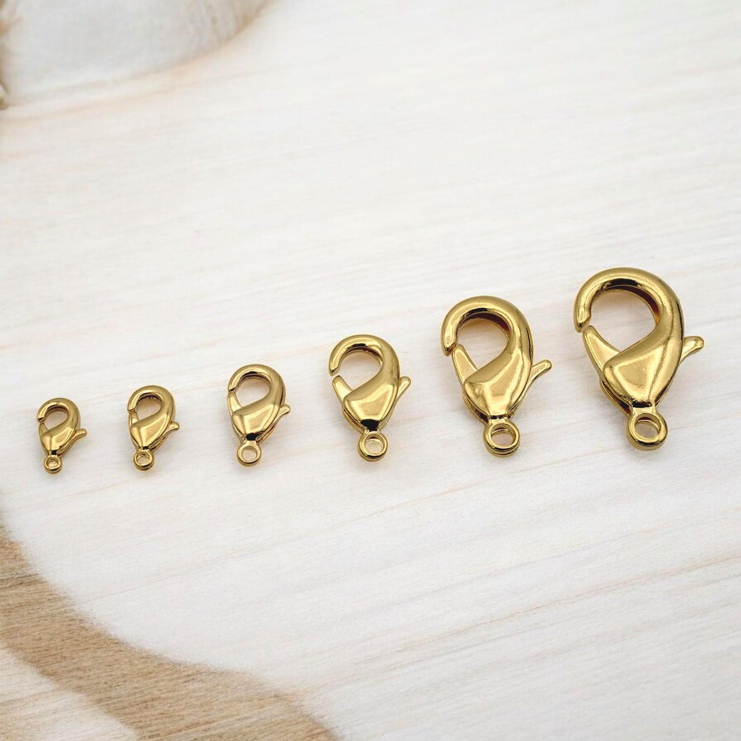 Gold filled alternative lobster clasp attached to a chain necklace for secure closure