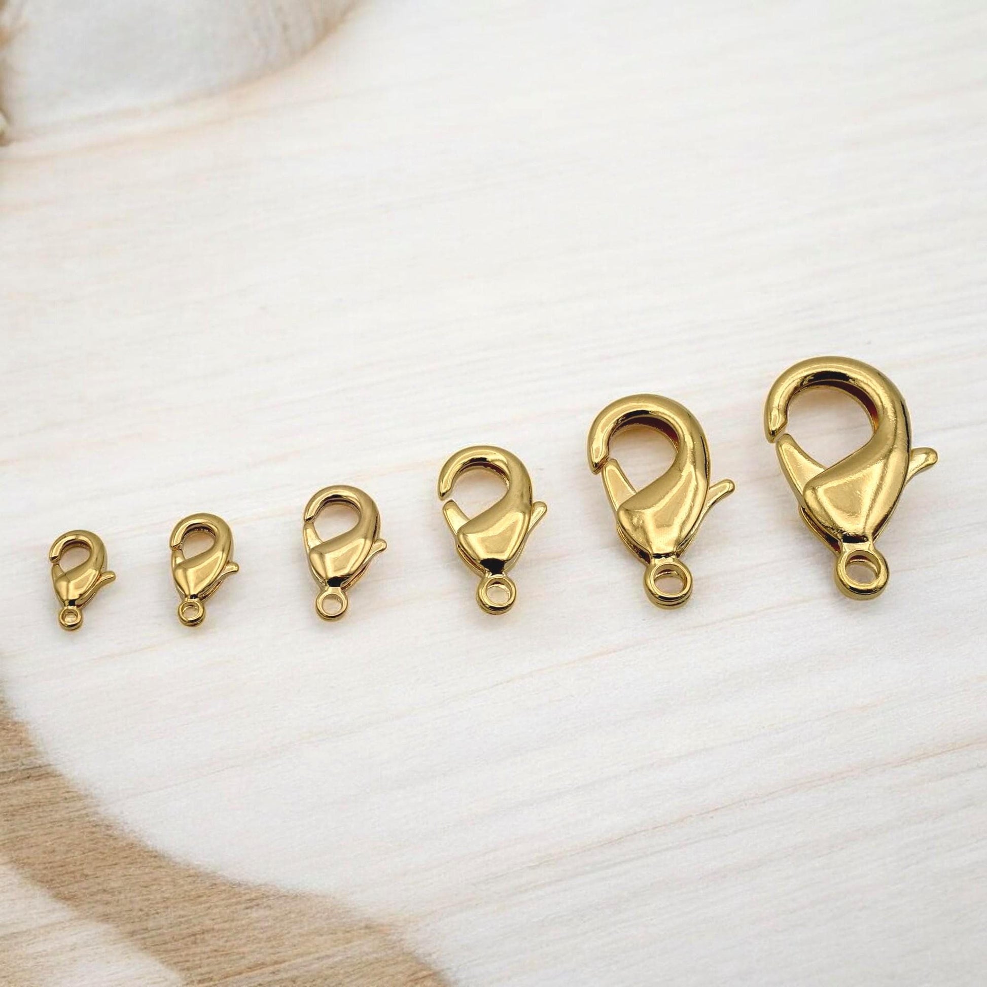 Gold filled alternative lobster clasp attached to a chain necklace for secure closure