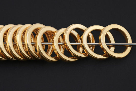 Closed Jump Rings Durable Gold Finish: Square Wire Findings, 8mm-12mm Sizes | Base, Tarnish Resistant | Jewelry Repair