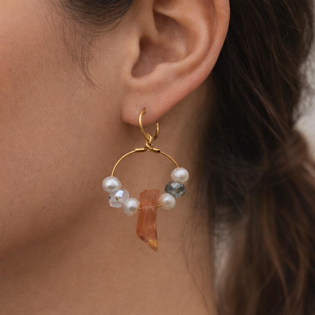 Gold Plated Clip On Wire Hoop Rings: Sleek Finish - Durable Stainless Steel, Jewelry Making, DIY Decoration Hoops