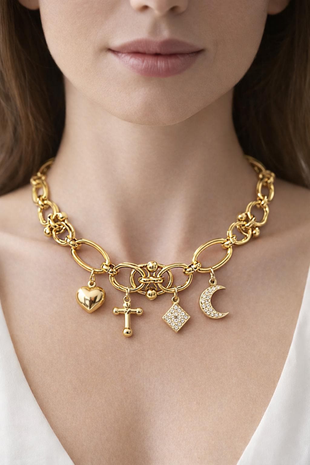 Plated Chunky Knot Gold Chain: Stainless Steel Oval Links, Y2K Statement Style | Tarnish Resistant, Durable | Necklace & Bracelet DIY