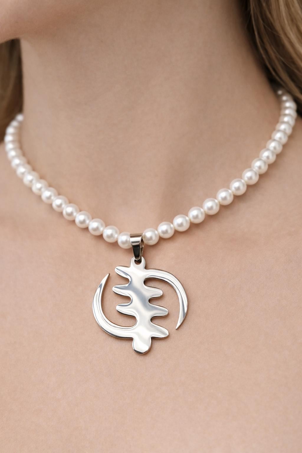Gye Nyame Pendant: Gold And Silver Tone - African Adinkra Symbol, Stainless Steel Charm, Unisex Jewelry