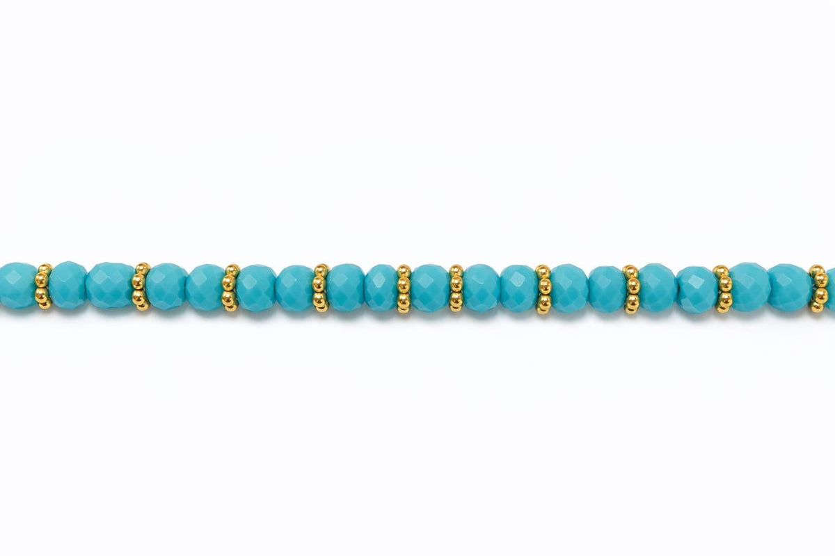 Gold Daisy Roundel Spacer Beads: Floral Motif Accent Beads, Textured Stainless Steel (4mm & 6mm, Jewelry Components)