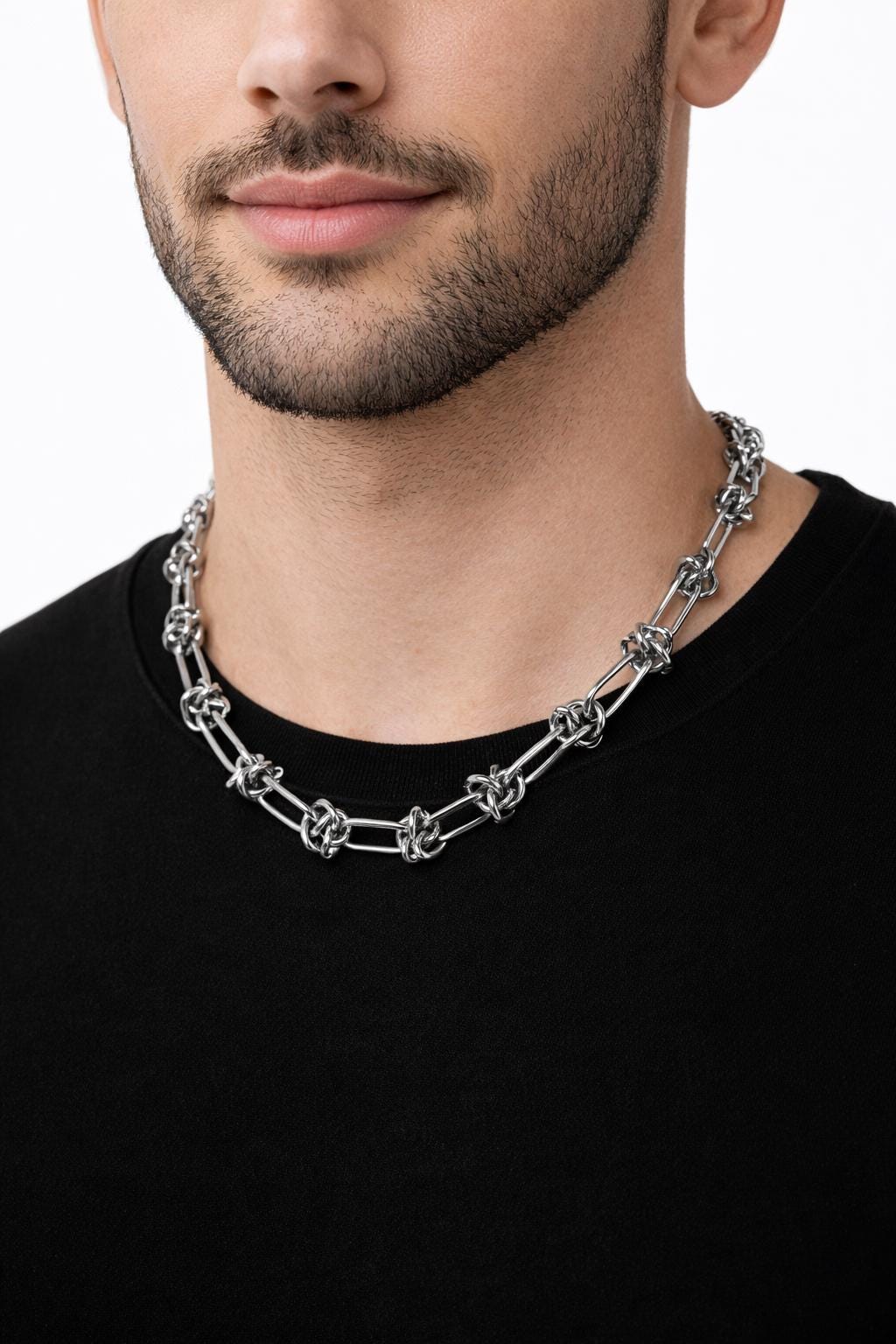 Plated Chunky Knot Gold Chain: Stainless Steel Oval Links, Y2K Statement Style | Tarnish Resistant, Durable | Necklace & Bracelet DIY