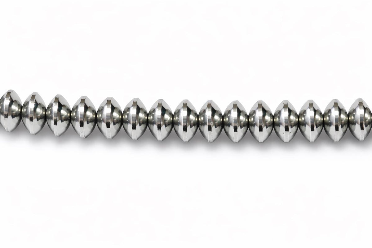 Wheel Roundel Plain Spacer Beads: Silver Rhodium Finish - Stainless Steel, 4mm to 8mm Sizes, Jewelry Findings Bulk Pack