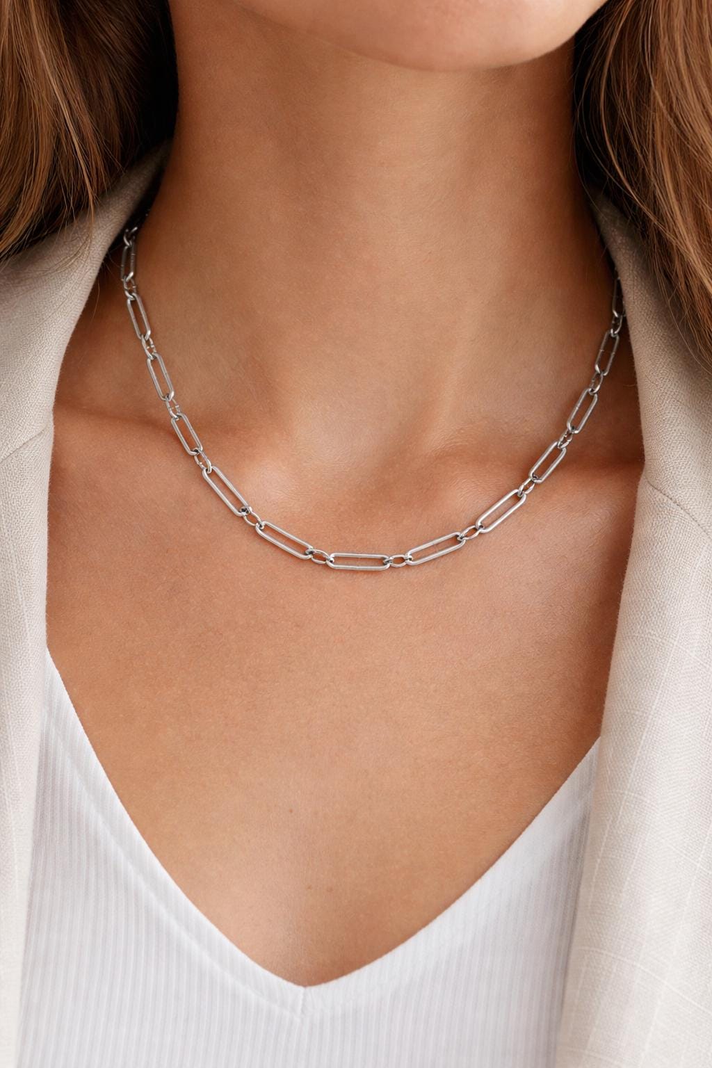 Stainless Steel Star Heart Cross Chain: Mixed Metal Paperclip Links for Jewelry Design (Gold Plated, Silver Tone, Bulk Lengths)