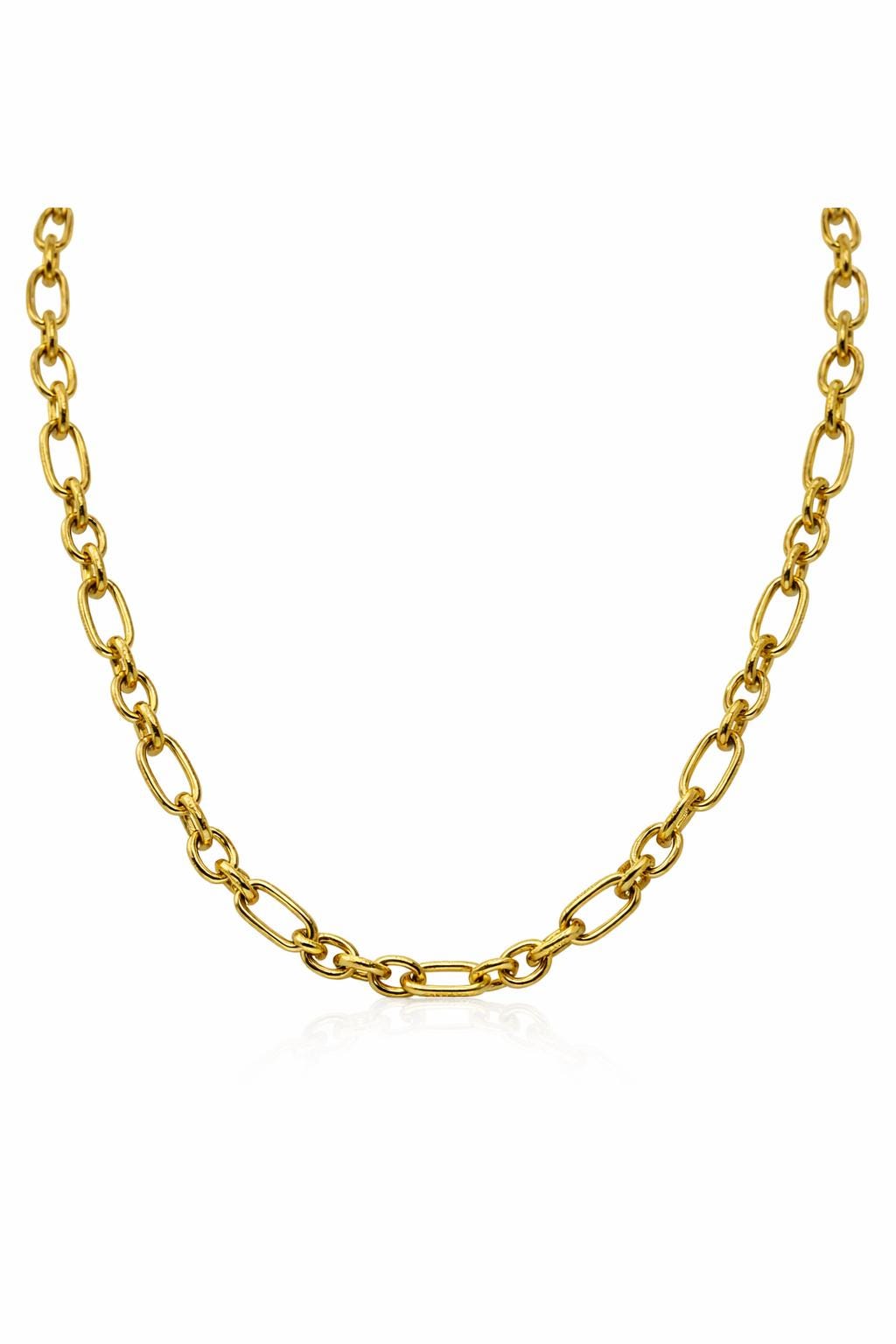 Link Chains Gold Plated: Oval & Circle Textured Styles - Stainless Steel, Craft Jewelry Making, Bracelets, Necklaces