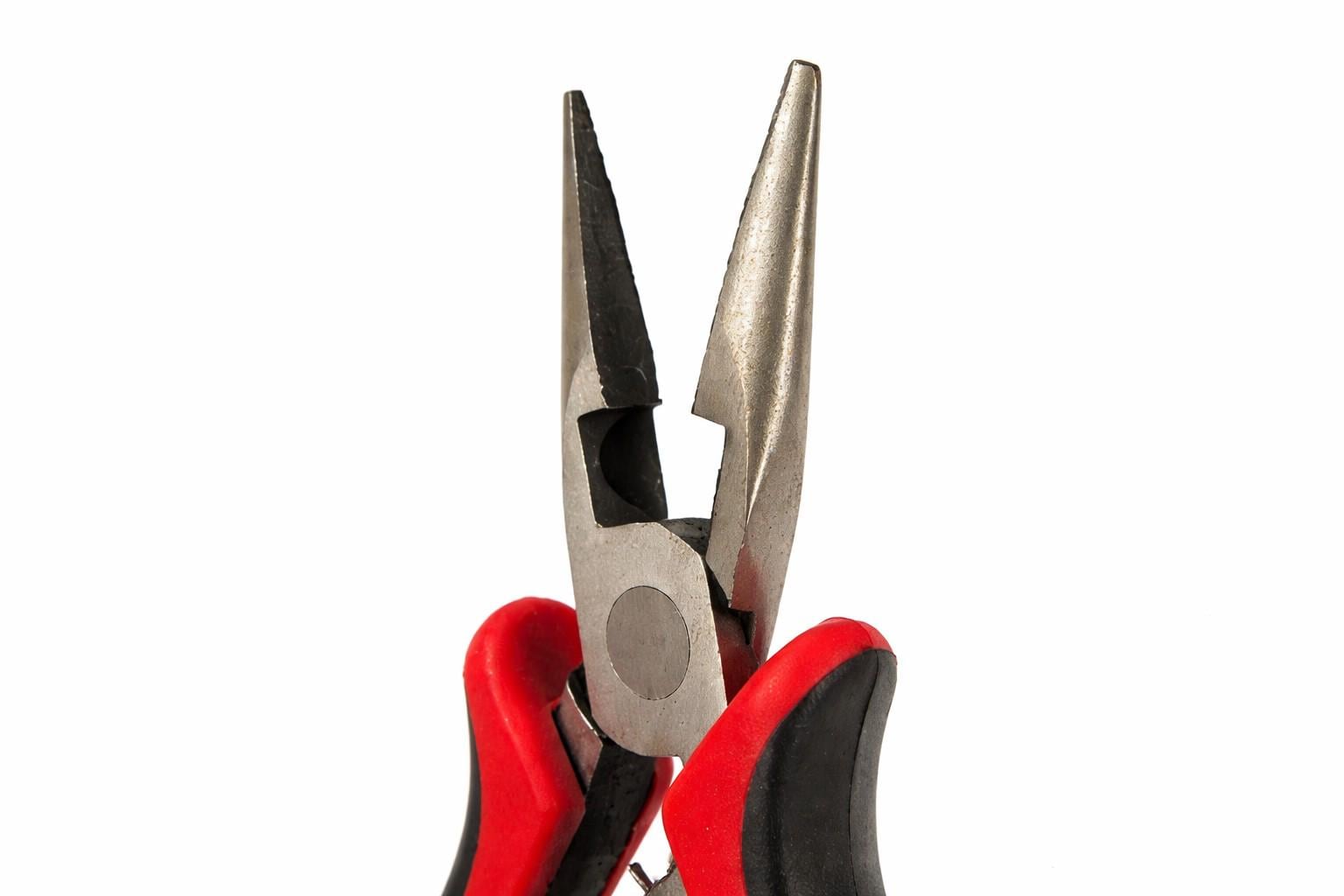 Economy Flat Nose Pliers Side Cutters: Pointed Precision Tips - Comfortable Grip, Lightweight Design for Jewelry Crafting