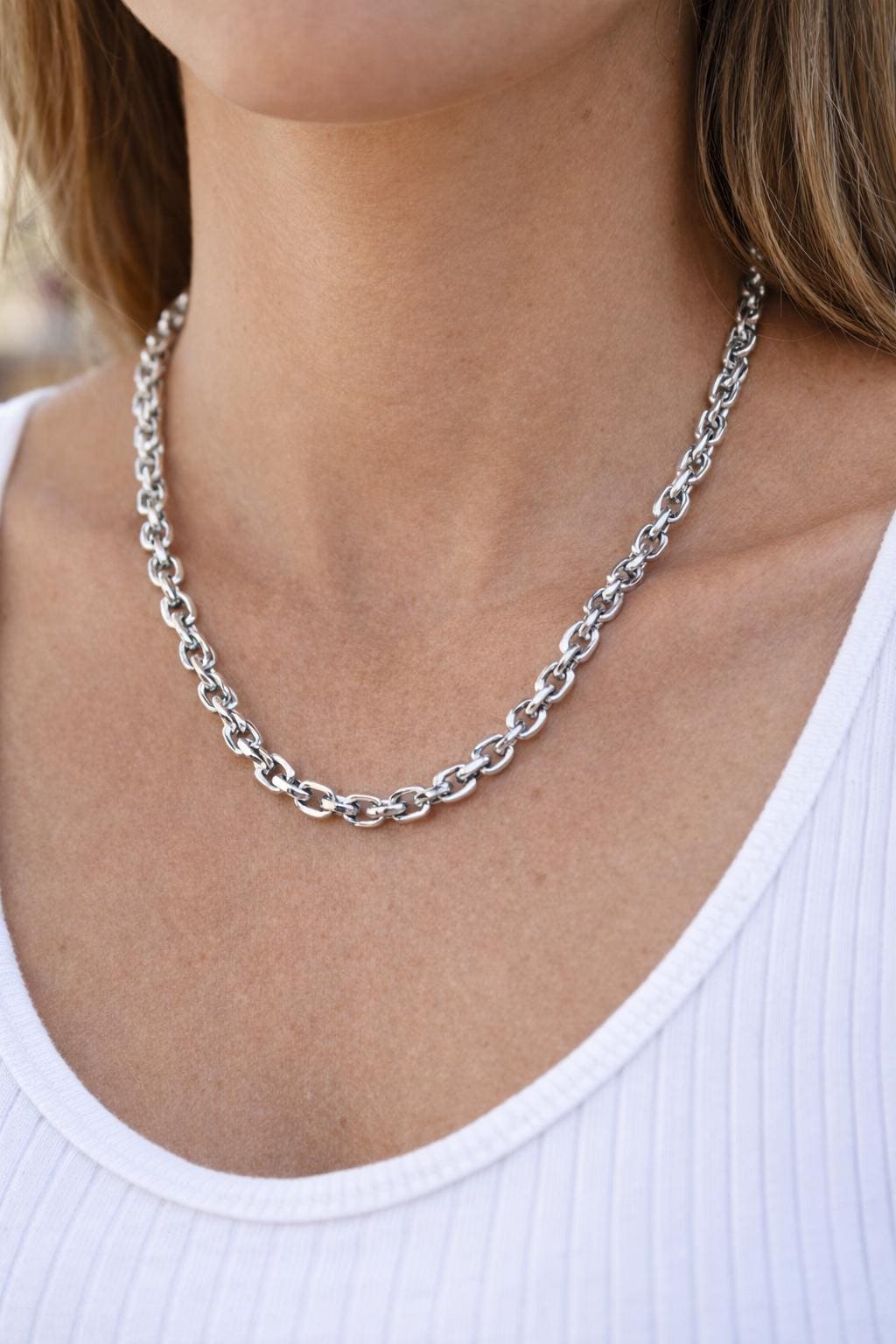 Link Chain Bar Jewelry - Stainless Steel Silver Tone Chains - Cable Snake Box Styles, Bulk Lengths, DIY Crafting