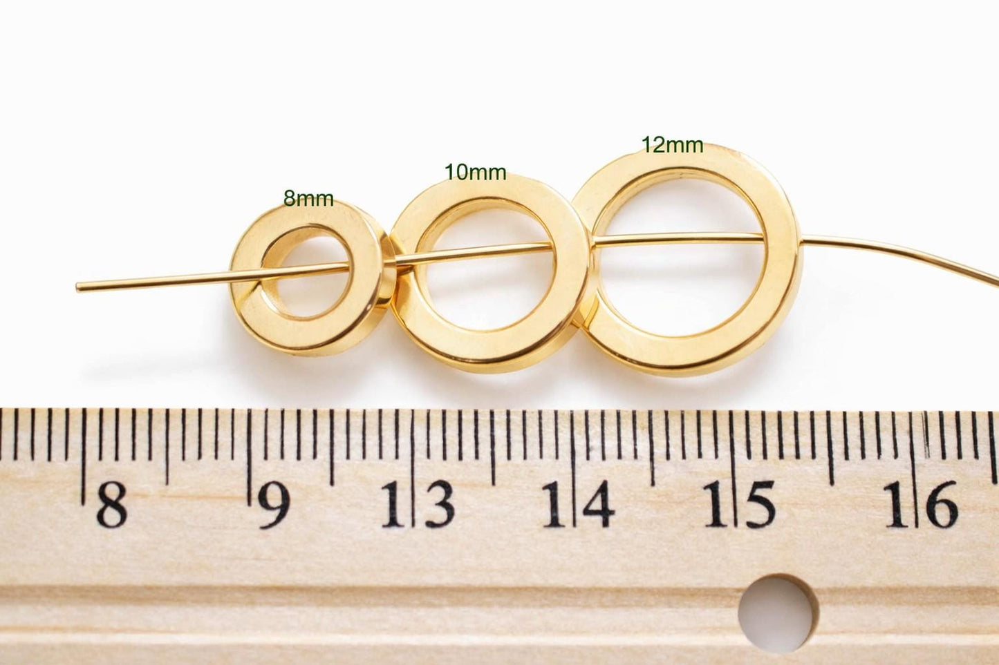 Gold Filled Look square wire ring highlighting polished metallic finish.