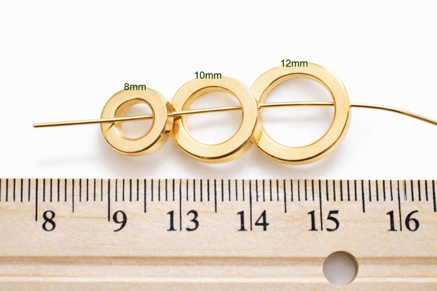 Gold Filled Look square wire ring highlighting polished metallic finish.