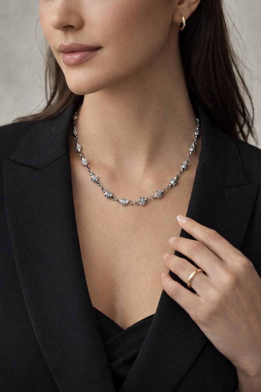 Chain For Jewelry Stainless Steel Links, Mushroom Circle Diamond Styles (3mm-6mm, Silver Tone, 3ft Roll)