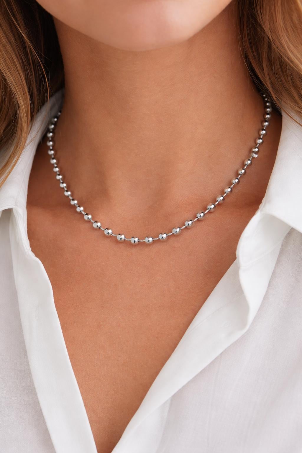 Necklace Chain Size Stainless Steel Variety, Link Styles 18"-24" (Rope, Beaded Ball, Cuban Curb, Durable Finish)