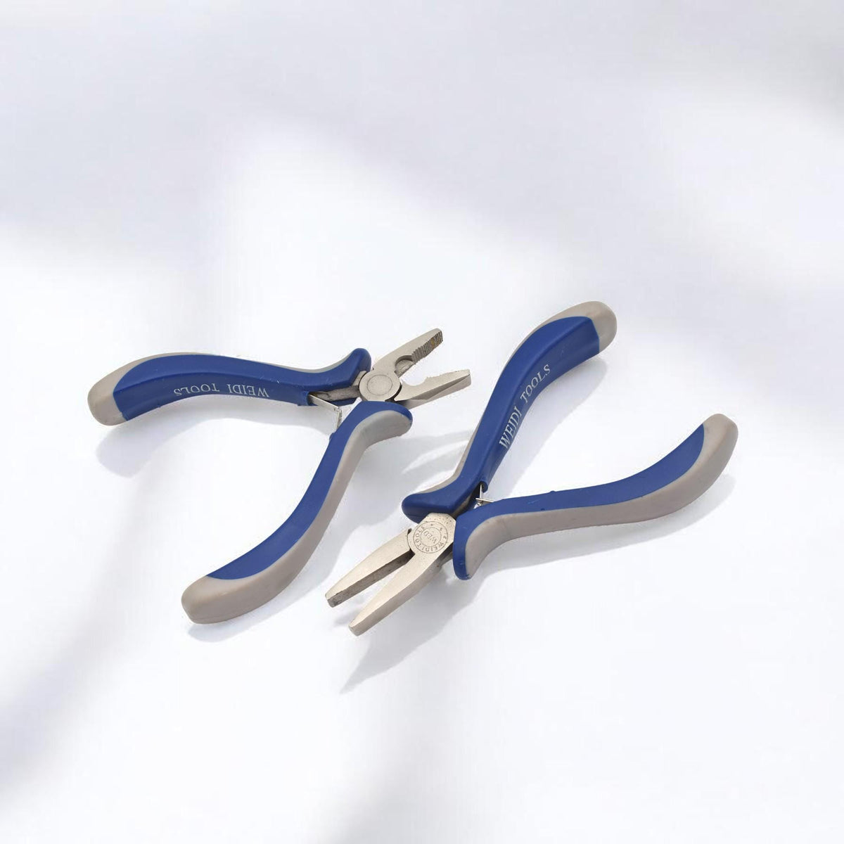 Jewelry Flat Nose Precision Pliers - Wire Wrapping Tool, Blue Comfort Grip Handles - Non-Slip, Durable Craft Use