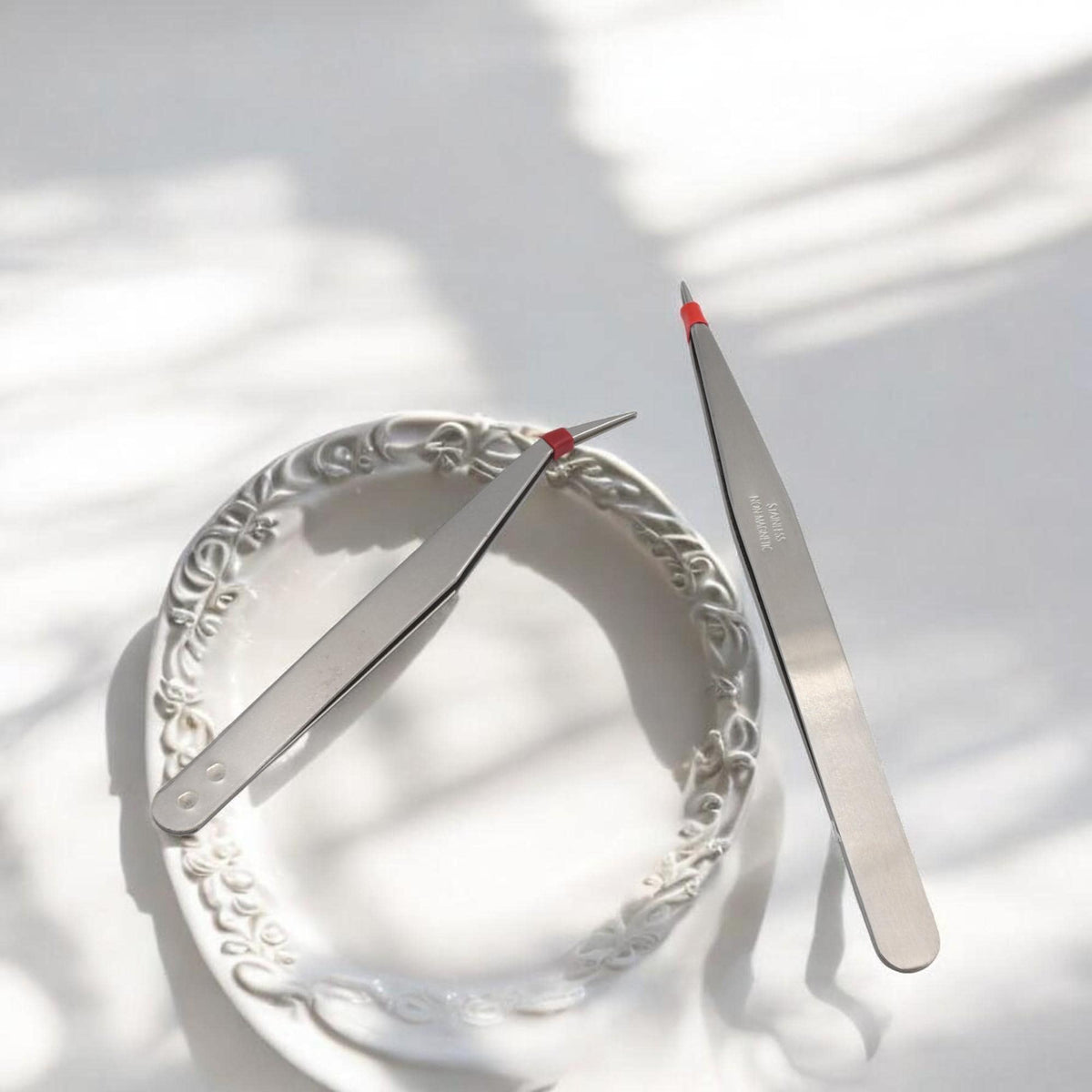Curved Bent Tweezers: Precision Bent Tip - Jewelry Making Tool, Small Parts Handling, Durable Steel for Beading and Stone Placement