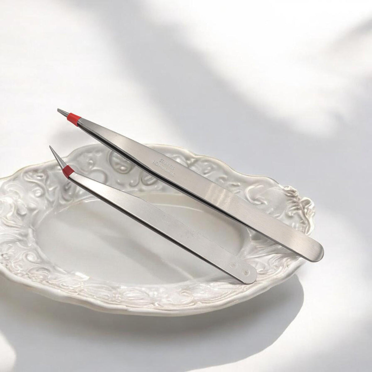 Curved Bent Tweezers: Precision Bent Tip - Jewelry Making Tool, Small Parts Handling, Durable Steel for Beading and Stone Placement