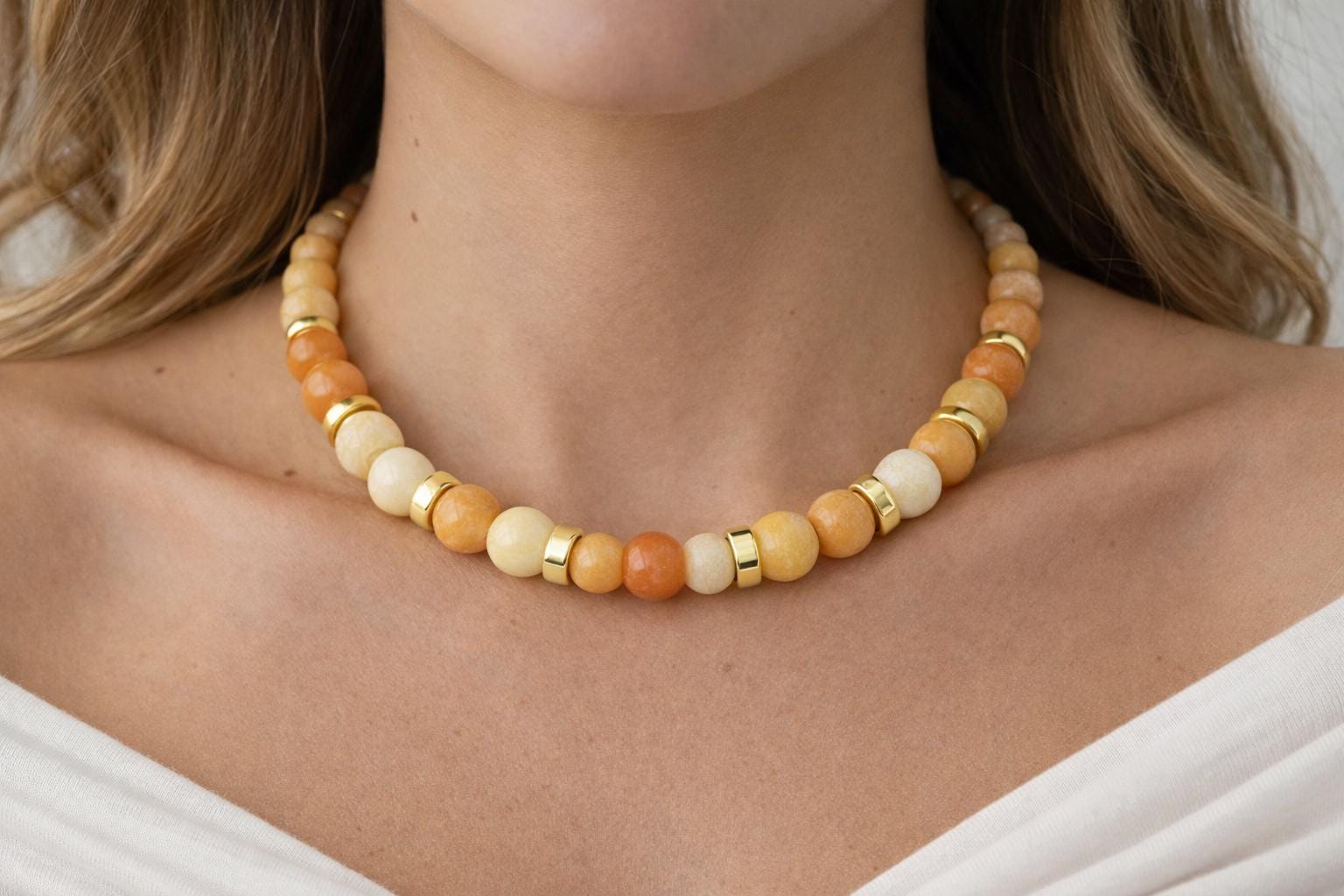 Topaz Stone Beads Strand: Round Multi-Size 6-12mm - Natural Gemstones, Loose Beads for Jewelry Making, Birthstone Gift Idea