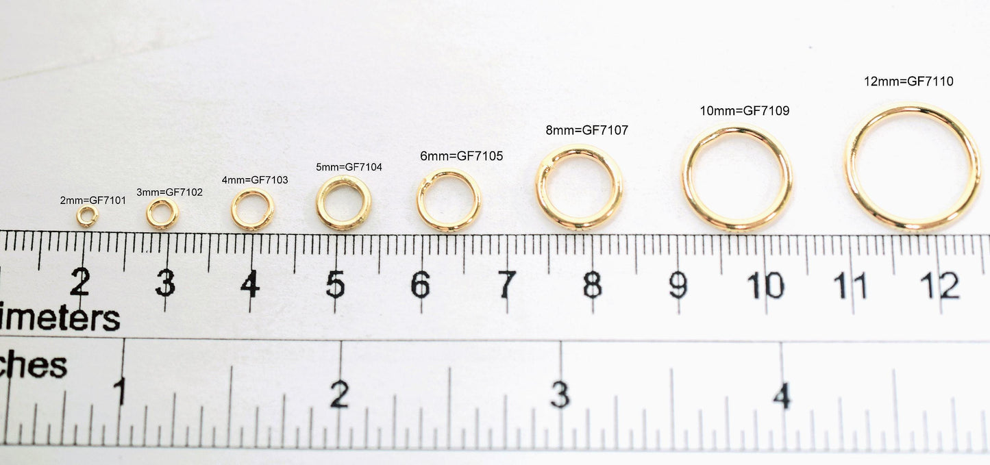 Gold Jump Rings Jewelry Findings: Luxury Gold Look, Tarnish Resistant (Open & Closed Styles, 2mm-12mm, Durable Materials)