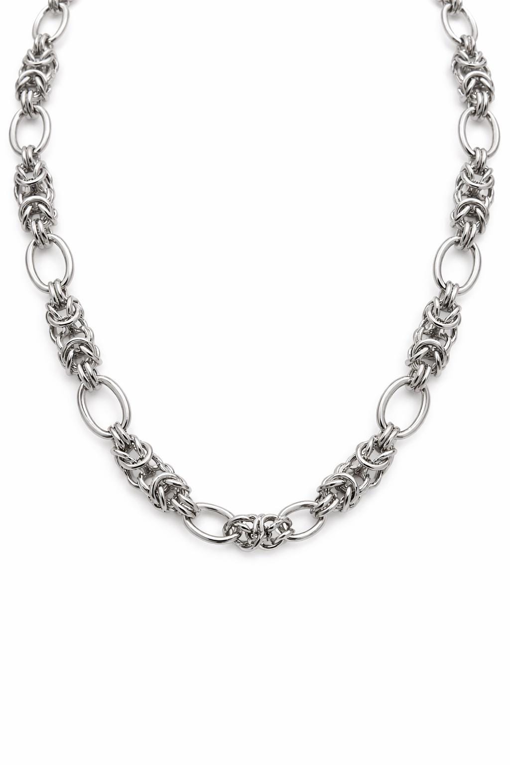 Chain By The Yard: Textured Oval Link Chain - Heavy Duty, Tarnish Resistant Gold & Silver Plated, Hypoallergenic Metal for Jewelry