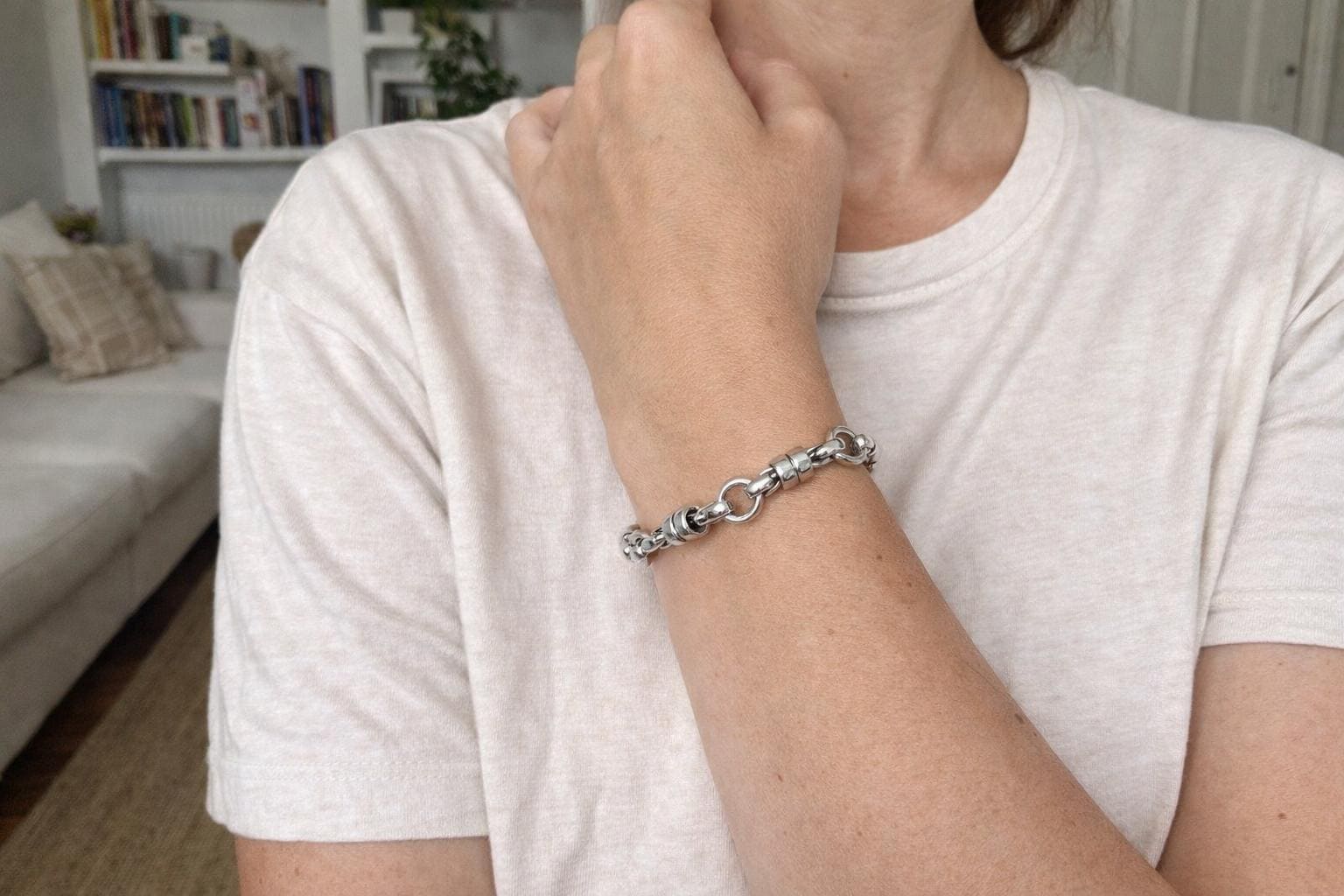 Chain By The Yard: Textured Oval Link Chain - Heavy Duty, Tarnish Resistant Gold & Silver Plated, Hypoallergenic Metal for Jewelry