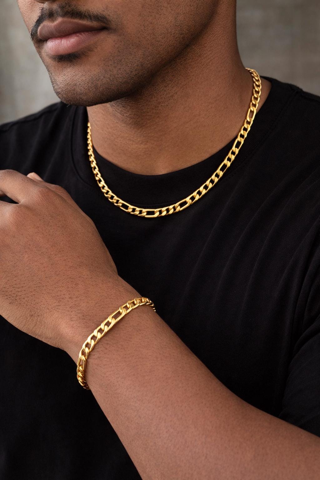 18K Boutique Gold Stainless Steel Curb Chain: Tarnish-Free Waterproof Finish, Sizes 4mm-10mm | Hypoallergenic, Durable | Supply By Yard