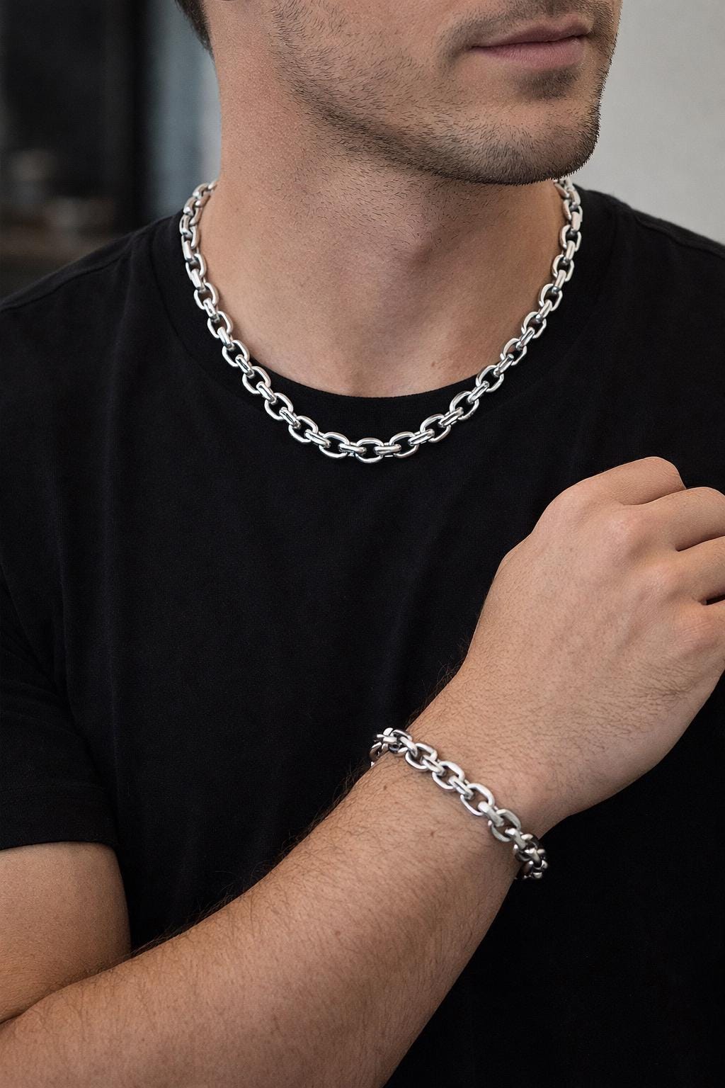 Link Chain Bar Jewelry - Stainless Steel Silver Tone Chains - Cable Snake Box Styles, Bulk Lengths, DIY Crafting