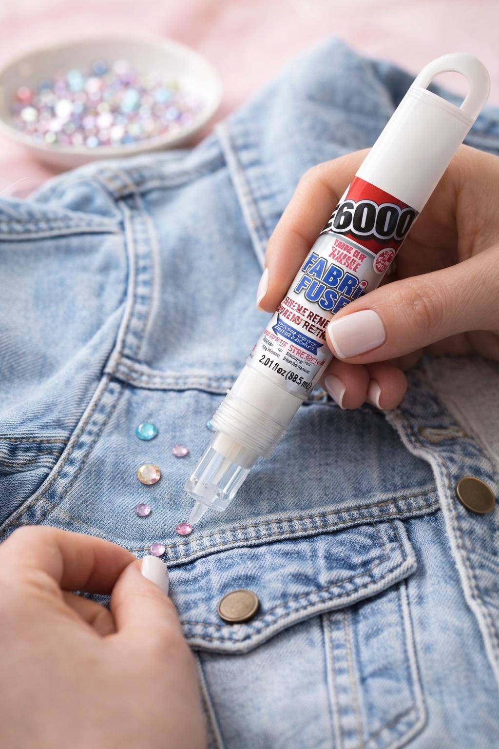 E6000 Fabri Fuse Fabric Adhesive - Clear Flexible Glue - Acid-Free, Washable, Textile Repair, 2 fl. oz
