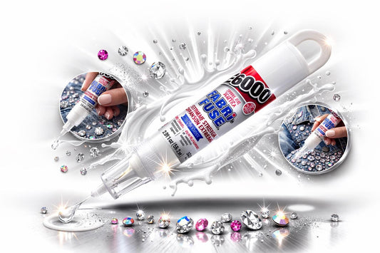 E6000 Fabri Fuse Fabric Adhesive - Clear Flexible Glue - Acid-Free, Washable, Textile Repair, 2 fl. oz