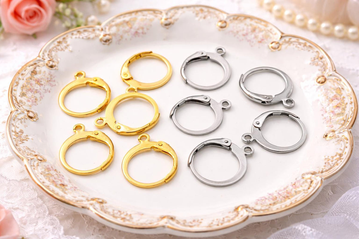 Gold Stainless Steel Lever Back Earring Hooks: Hypoallergenic, Durable Jewelry Findings