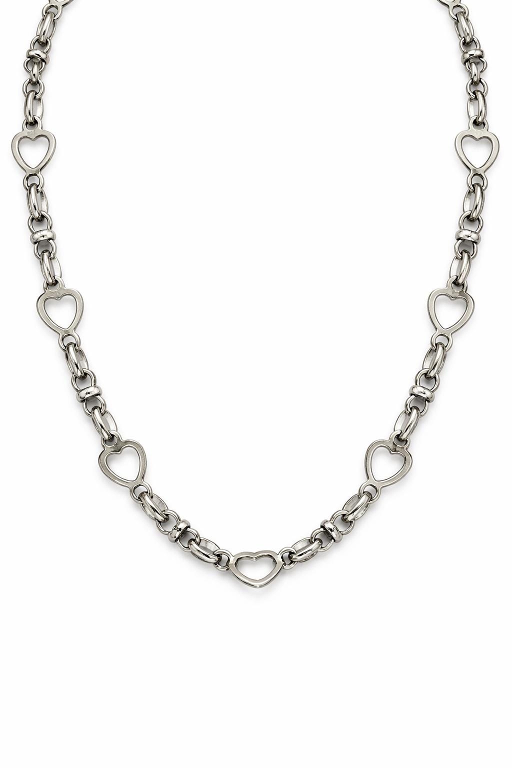 Heart Link Rolo Chain Jewelry Supply: Stainless Steel Romantic Connector Links, Bright Finish (1-6mm Sizes, Charm Necklace & Bracelet Craft)
