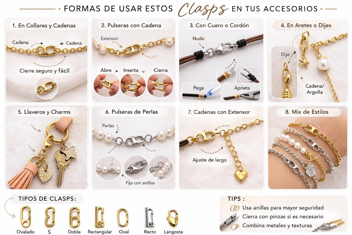 Steel Lobster Clasps Jewelry Findings, Gold & Silver Tone (3 Pieces, Stainless Steel, Smooth Finish, Multi-Purpose Use)