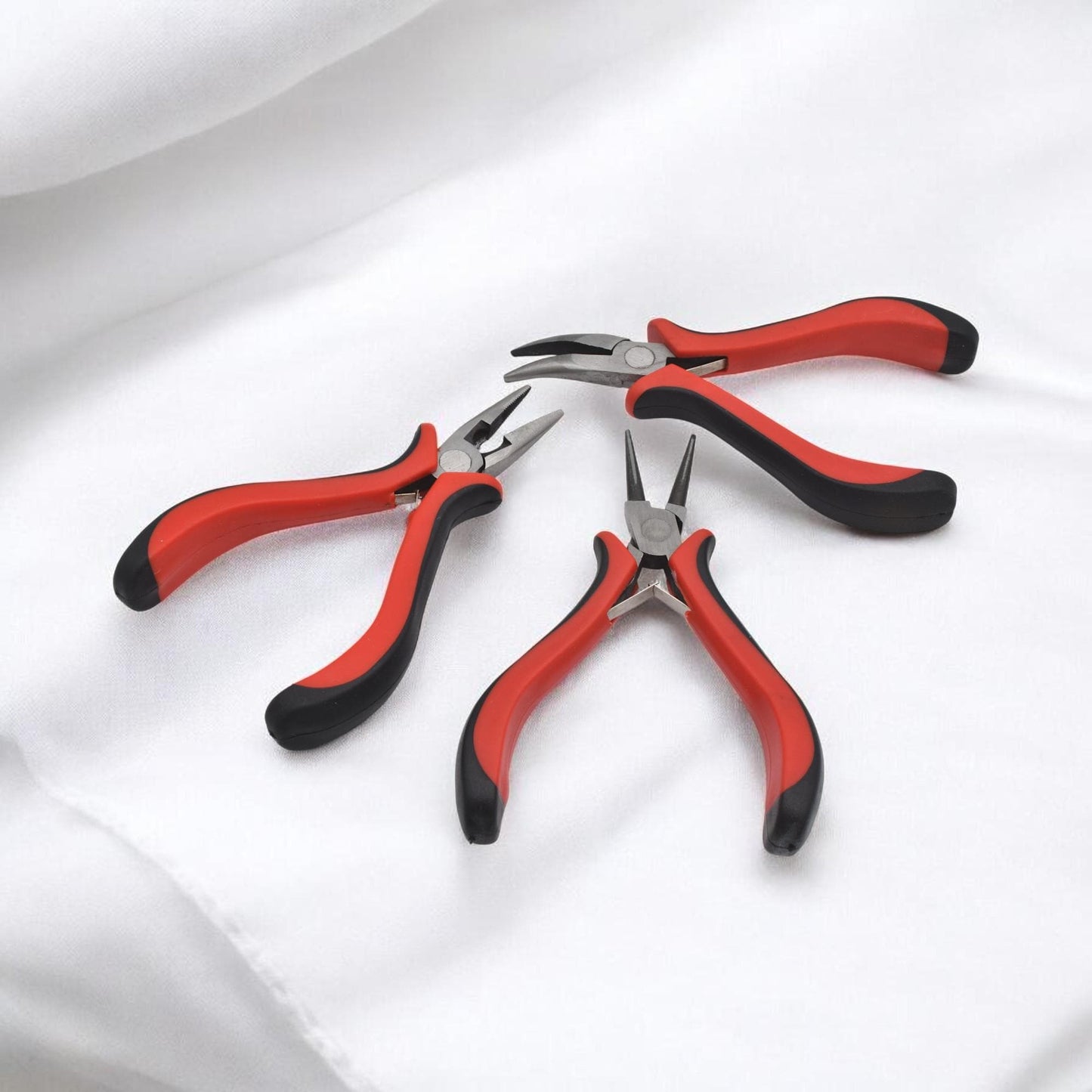 Economy Flat Nose Pliers Side Cutters: Pointed Precision Tips - Comfortable Grip, Lightweight Design for Jewelry Crafting