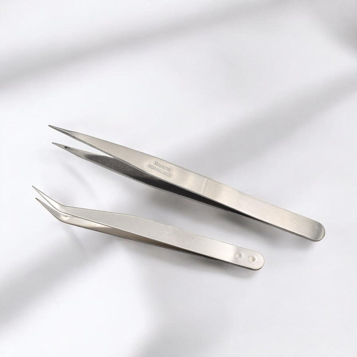 Curved Bent Tweezers: Precision Bent Tip - Jewelry Making Tool, Small Parts Handling, Durable Steel for Beading and Stone Placement