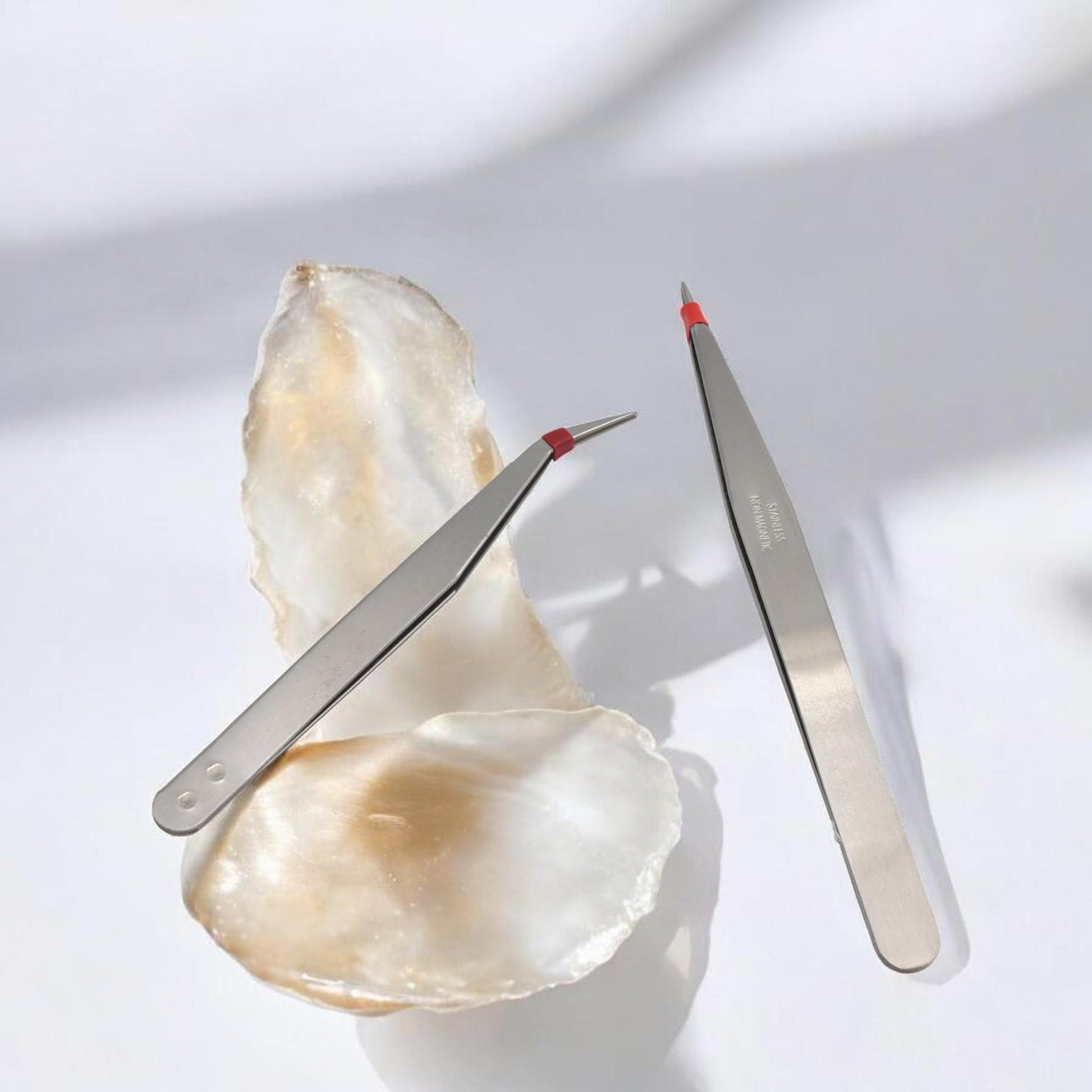 Curved Bent Tweezers: Precision Bent Tip - Jewelry Making Tool, Small Parts Handling, Durable Steel for Beading and Stone Placement