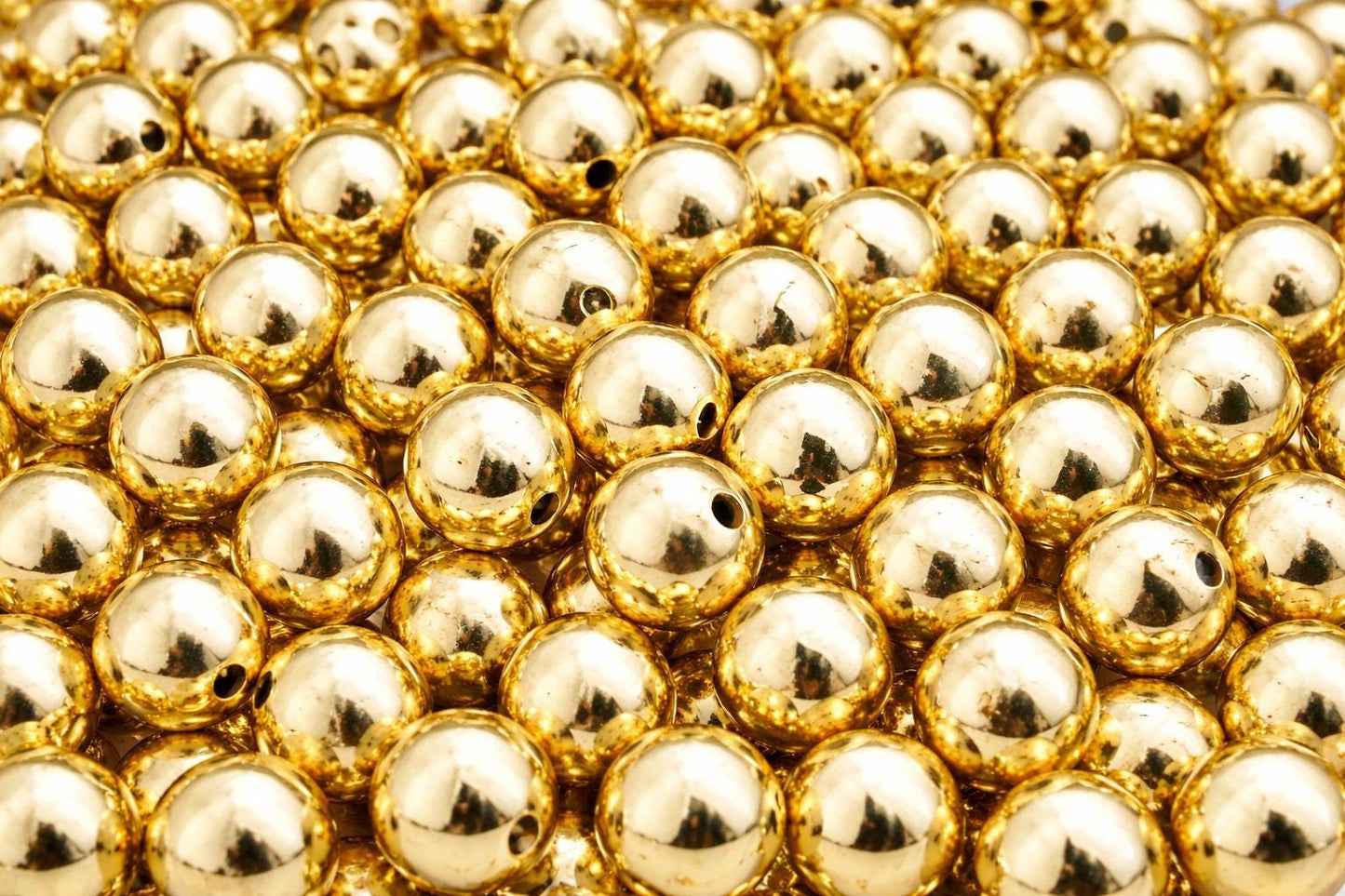 18K Findings EP Beads: Smooth Polished Gold Filled Alternative - Tarnish Resistant, Copper Base Metal, Multi-Size Options for Jewelry Making
