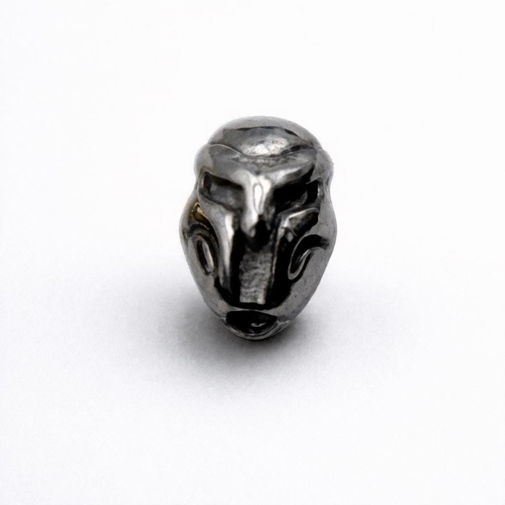 Steel Bead Owl Lion Iron Man: Gold Silver Gunmetal Charms, Stainless Steel, Durable Metal Beads | Unisex Set, 3 Pieces
